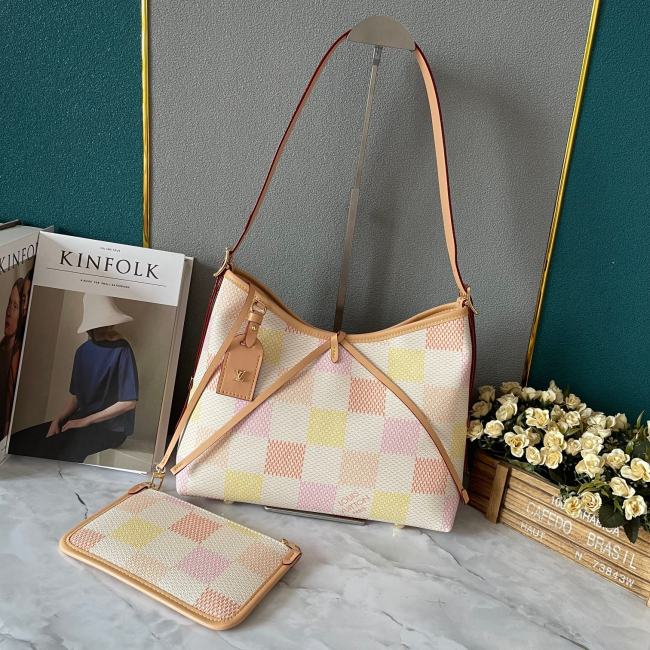 M46203 CarryAll Canvas leather bag ,5A,size 29x24x12cm, no box, B110-250