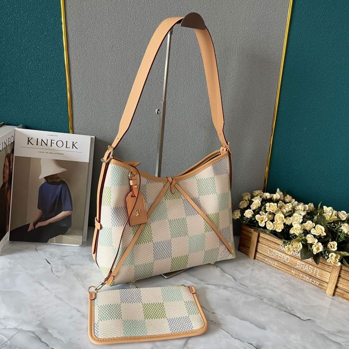 M46203  CarryAll  Canvas leather  bag ,5A,size 29x24x12cm, no box, B110-249