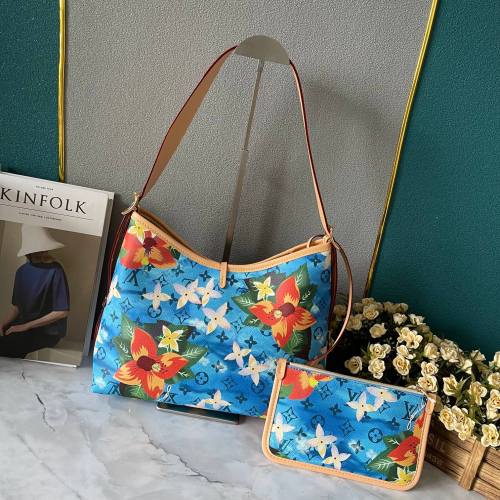 M46203  CarryAll  Canvas leather  bag ,5A,size 29x24x12cm, no box, B110-247
