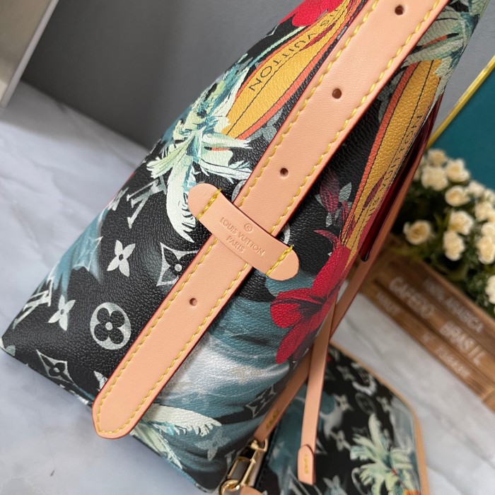 M46203  CarryAll  Canvas leather  bag ,5A,size 29x24x12cm, no box, B110-248