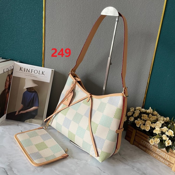 M46203  CarryAll  Canvas leather  bag ,5A,size 29x24x12cm, no box, B110-249