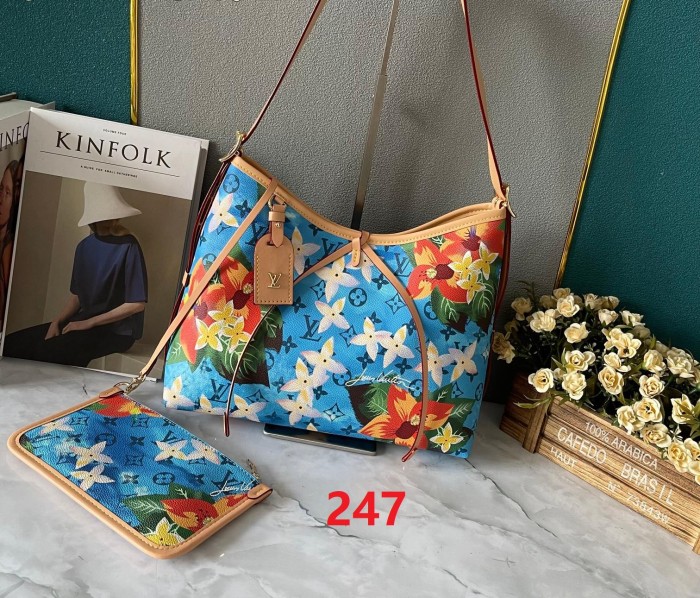 M46203  CarryAll  Canvas leather  bag ,5A,size 29x24x12cm, no box, B110-247