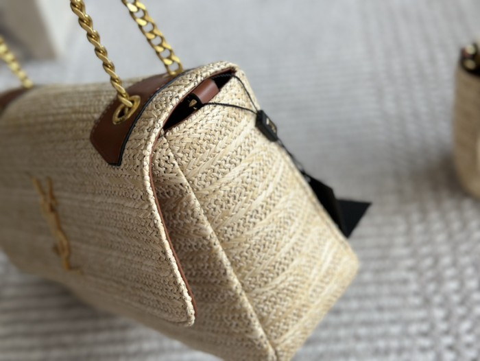 Straw raffia leather bag ,4A , size 26x18cm or 21x14cm ,no box,  B75-2980-2982
