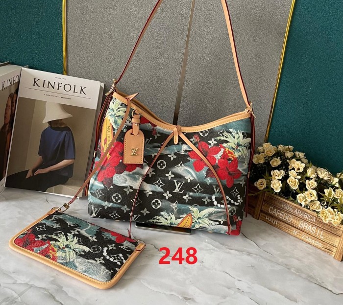 M46203  CarryAll  Canvas leather  bag ,5A,size 29x24x12cm, no box, B110-248