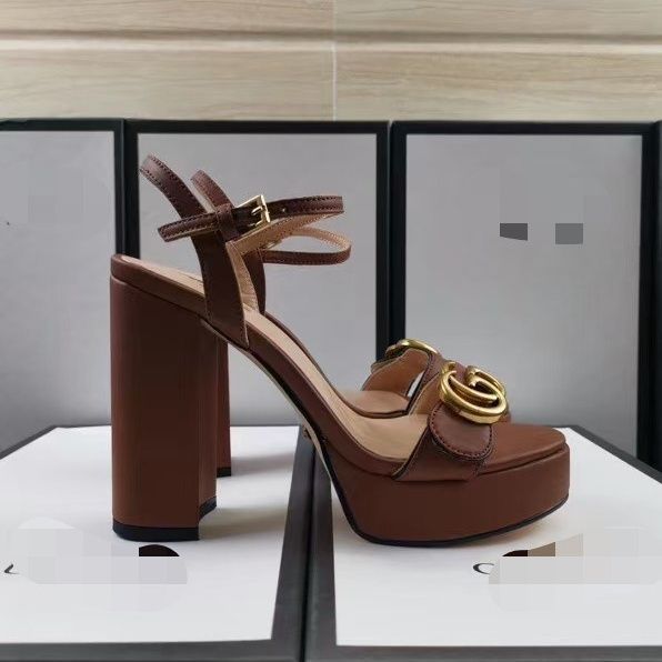 Women leather heel sandal shoes, size 35-42, SS80-503