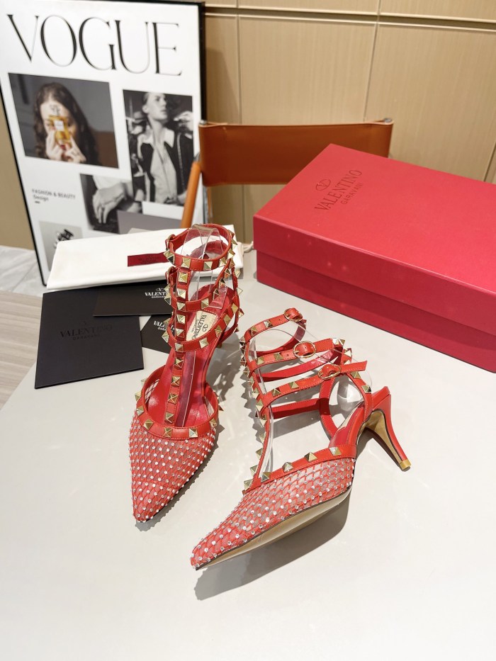 Women leather heel sandal shoes, size 34-42, SS88-689-690