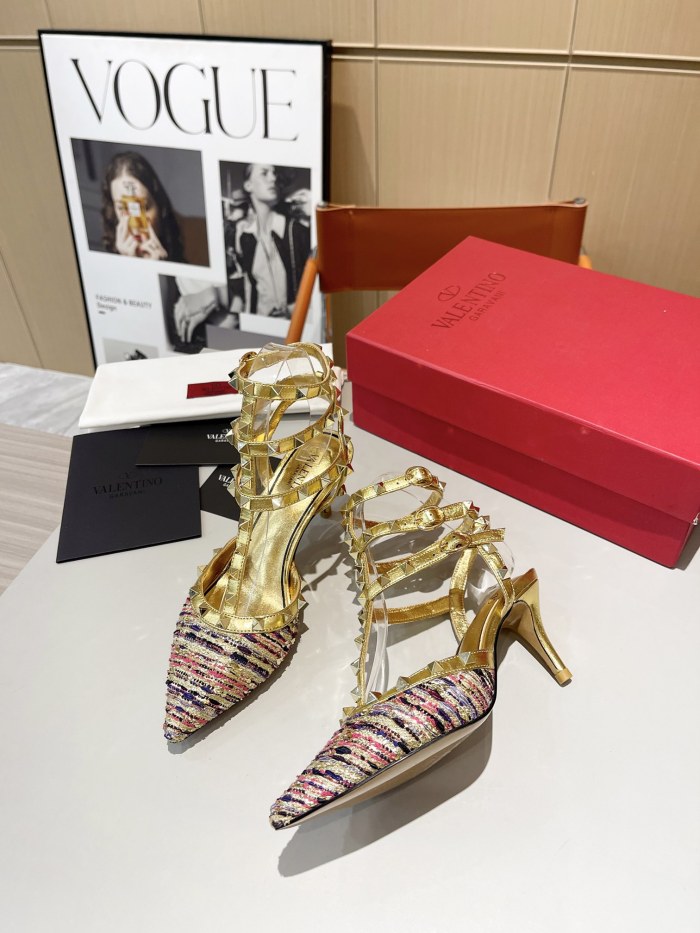 Women leather heel sandal shoes, size 34-42, SS88-687-688