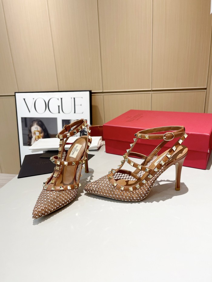 Women leather heel sandal shoes, size 34-42, SS88-695-696