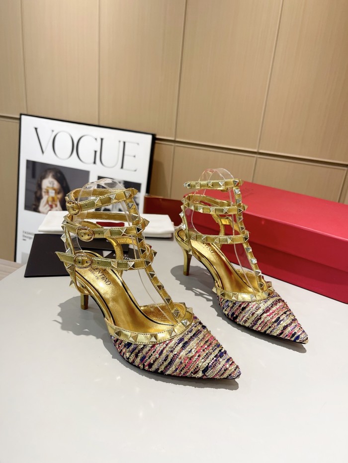 Women leather heel sandal shoes, size 34-42, SS88-687-688