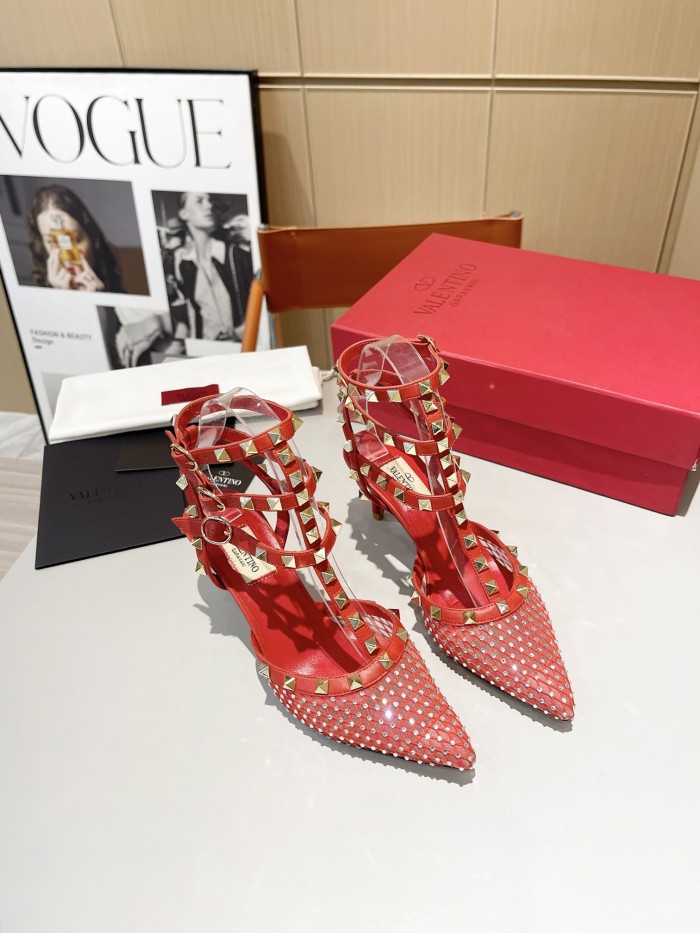 Women leather heel sandal shoes, size 34-42, SS88-689-690