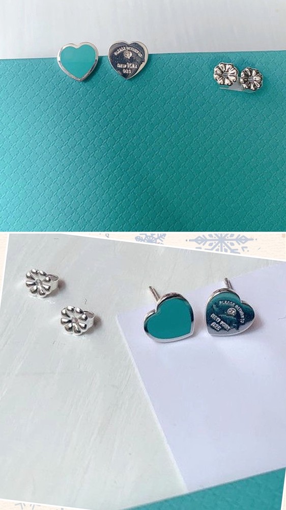 Heart-shaped Love earrings  jewelry ,with box,  J25-1725-1732