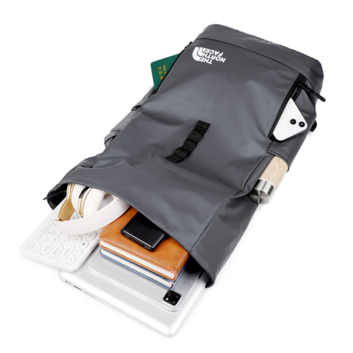 Waterproof canvas backpack school bag ,  no box, size 46x31x16cm , B20-257-258