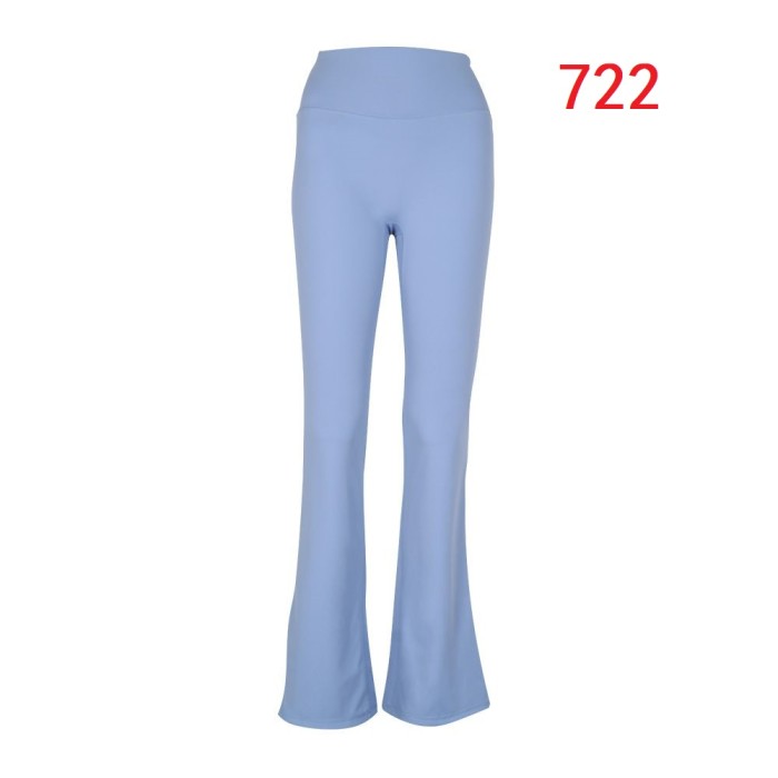 Flare pants Yoga stretch high-waisted hip lift exercise tight hem loose pants，CL30-717-724