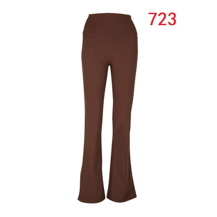 Flare pants Yoga stretch high-waisted hip lift exercise tight hem loose pants，CL30-717-724