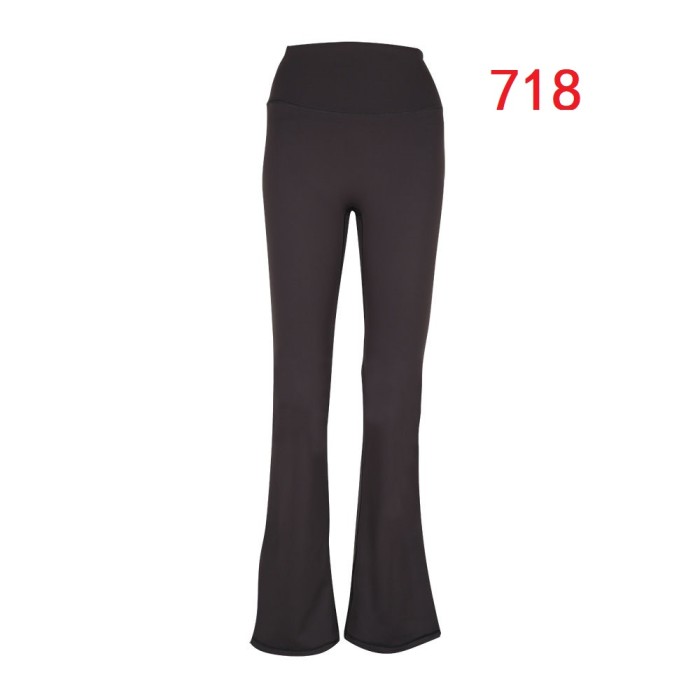 Flare pants Yoga stretch high-waisted hip lift exercise tight hem loose pants，CL30-717-724