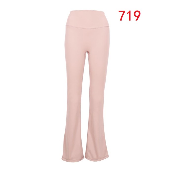 Flare pants Yoga stretch high-waisted hip lift exercise tight hem loose pants，CL30-717-724