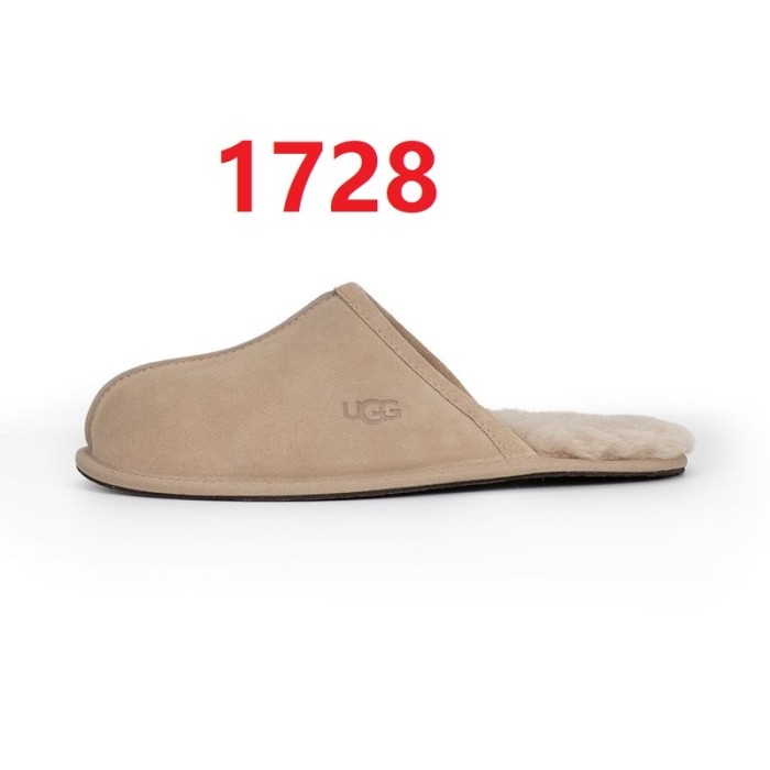 Women flat fur slipper shoes,  size 34-44, with box, SS50-1726-1729