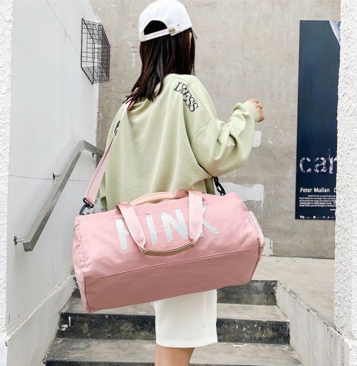 Gym bag Travel tote Nylon waterproof storage bag ,  no box, size 47x18x24cm , B25-9-10