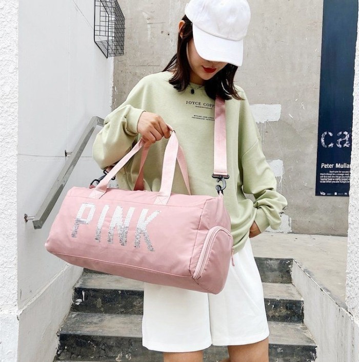 Gym bag Travel tote Nylon waterproof storage bag ,  no box, size 47x18x24cm , B25-9-10