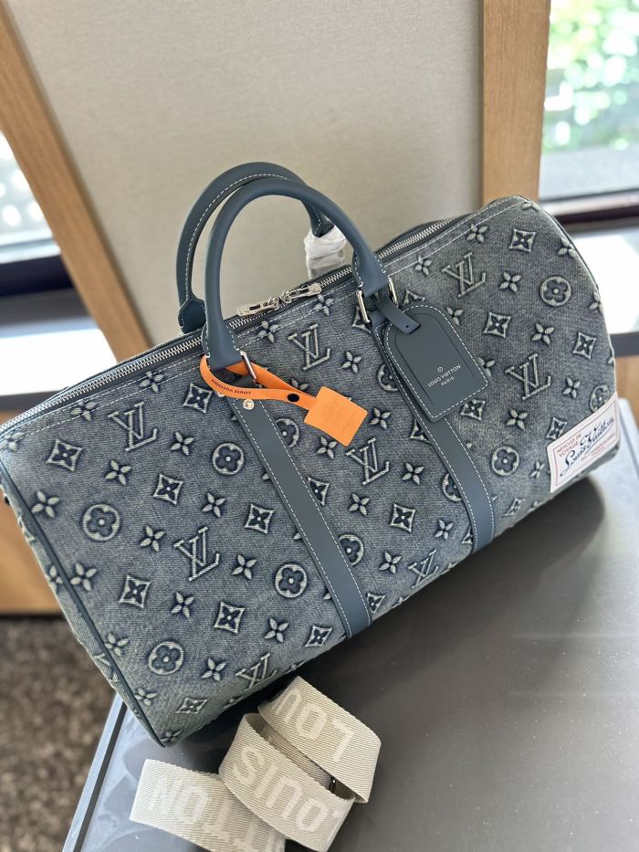 Canvas split leather bag ,AAAA ,size 50cm,no box,  B88-1853