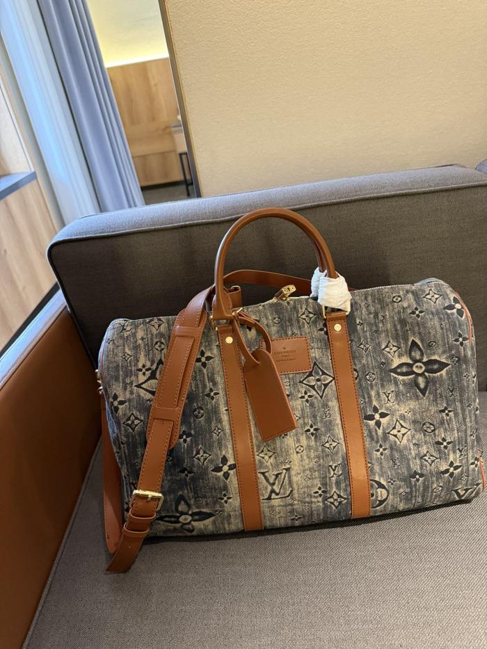 Canvas split leather bag ,AAAA ,size 45cm,no box,  B88-1891