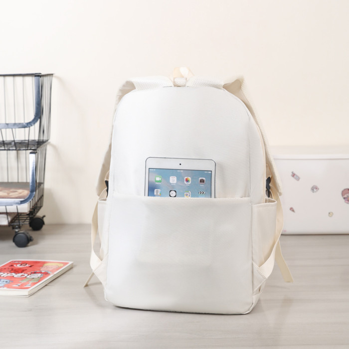 Canvas backpack school bag ,  no box, size 29x44x18cm, B25-1-3