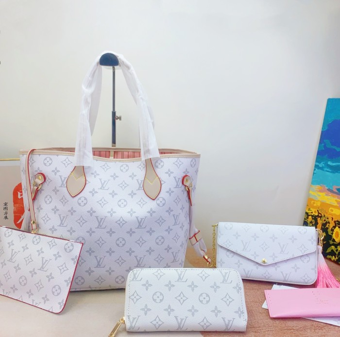 Split leather bag a set,3A ,size: 44x29x17cm /21x13cm/20X11cm,no box,  B75-103