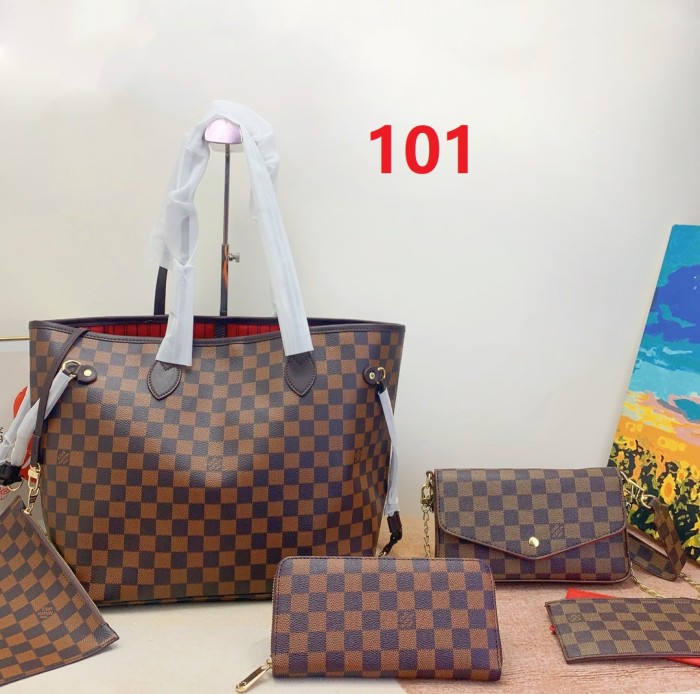 Split leather bag a set,3A ,size: 44x29x17cm /21x13cm/20X11cm,no box,  B75-101