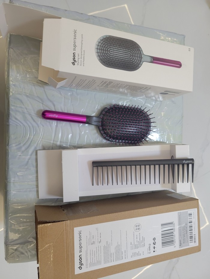Air cushion anti-static massage comb wide tooth hair comb，2-piece set，with box, HSE20-1