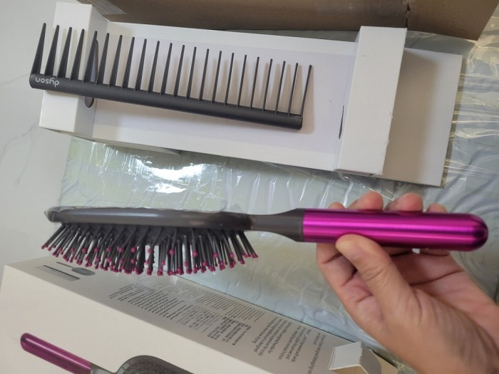 Air cushion anti-static massage comb wide tooth hair comb，2-piece set，with box, HSE20-1