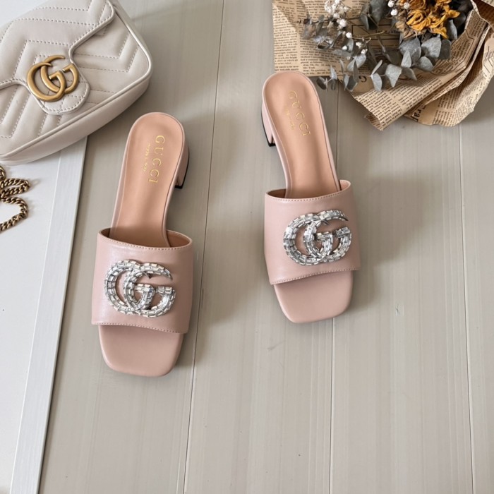 Women heel slipper shoes,  heel 3cm/7cm,size 34-42, SS50-97-107