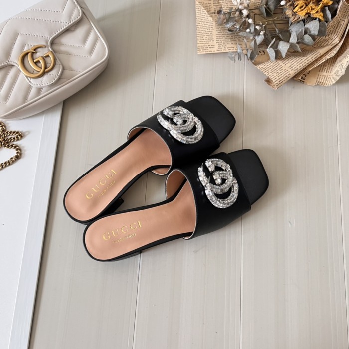 Women heel slipper shoes,  heel 3cm/7cm,size 34-42, SS50-97-107
