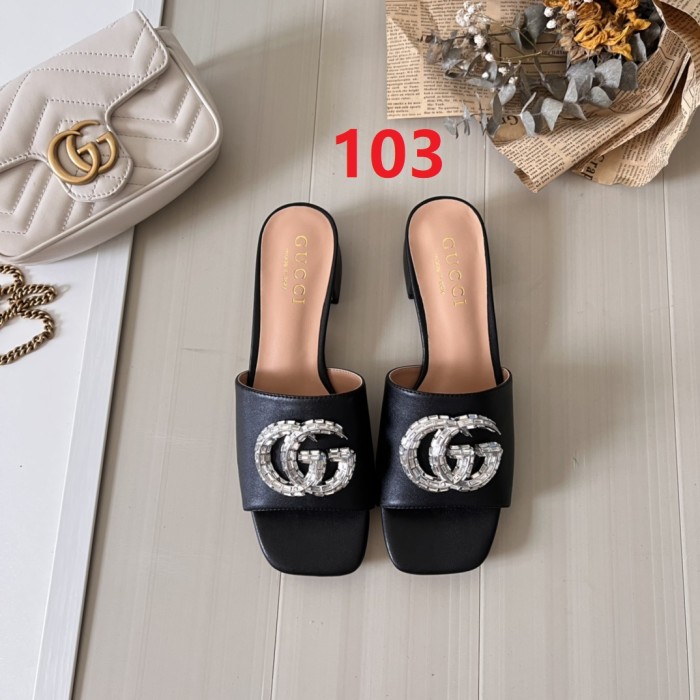 Women heel slipper shoes,  heel 3cm/7cm,size 34-42, SS50-97-107
