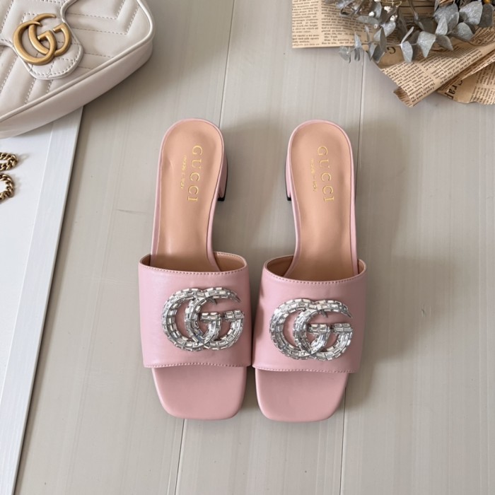 Women heel slipper shoes,  heel 3cm/7cm,size 34-42, SS50-97-107