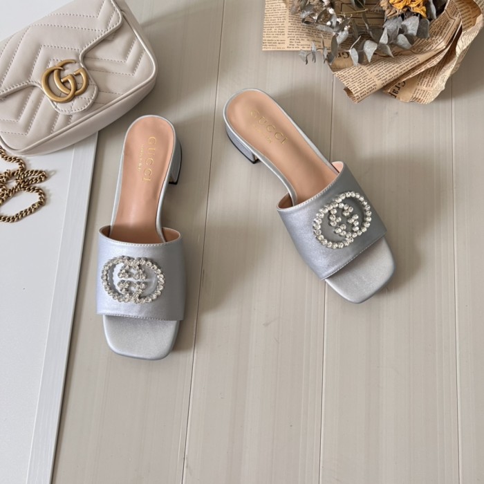 Women heel slipper shoes,  heel 3cm/7cm,size 34-42, SS50-97-107