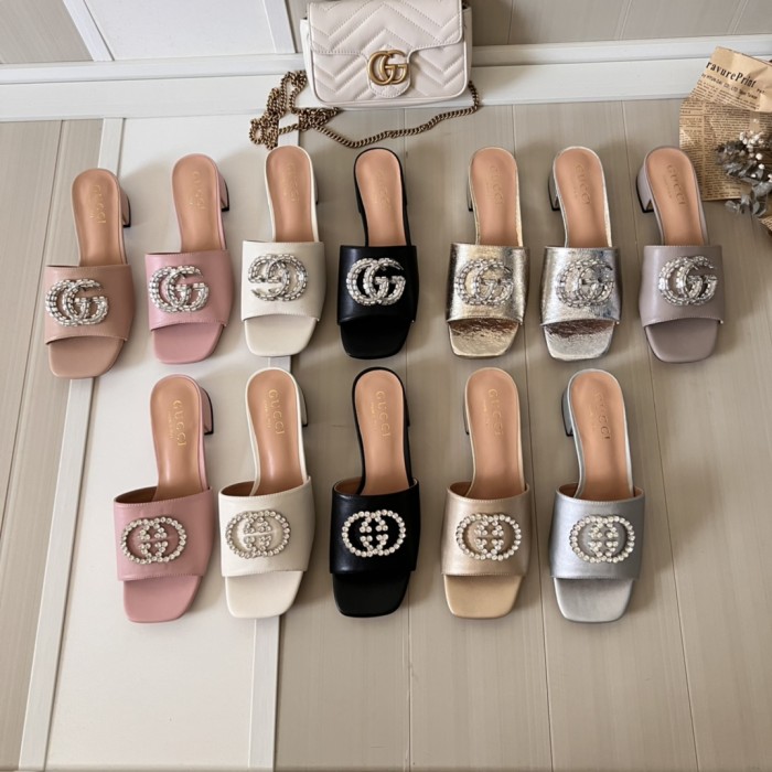 Women heel slipper shoes,  heel 3cm/7cm,size 34-42, SS50-97-107
