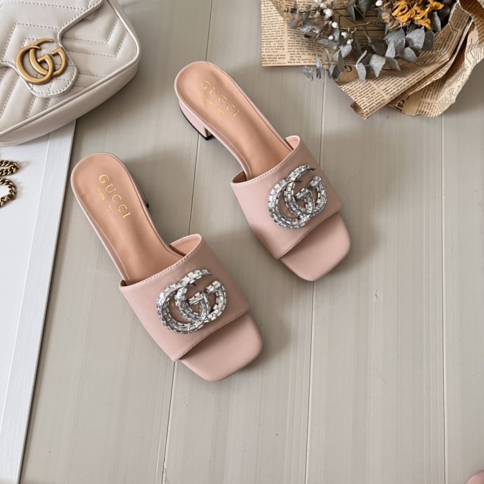 Women heel slipper shoes,  heel 3cm/7cm,size 34-42, SS50-97-107