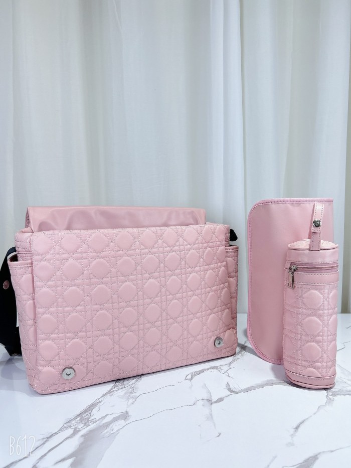 Canvas and split leather baby diaper bag + nursing bottle bag+ cushion, AAA, no box,diaper bag size  40x26x14cm,B98-61