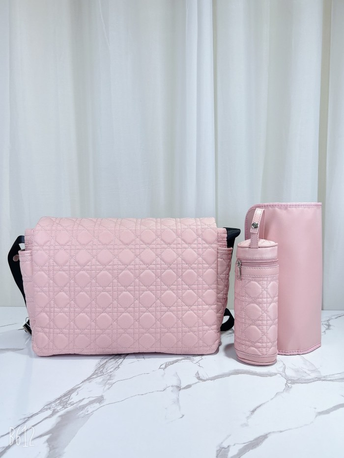 Canvas and split leather baby diaper bag + nursing bottle bag+ cushion, AAA, no box,diaper bag size  40x26x14cm,B98-61