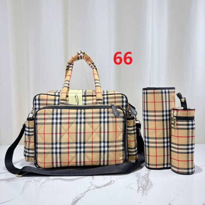 Canvas and split leather baby diaper bag + nursing bottle bag+ cushion, AAA, no box,diaper bag size  40x26x14cm,B98-65-66