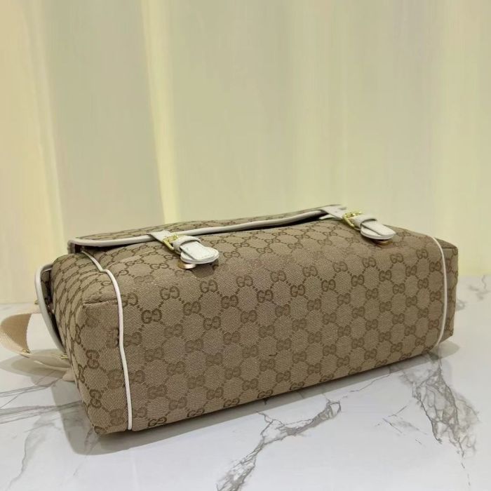 Copy Canvas and split leather baby diaper bag + nursing bottle bag+ cushion, AAA, no box,diaper bag size  40x26x14cm,B98-68