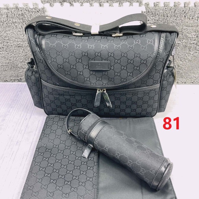 Canvas and split leather baby diaper bag + nursing bottle bag+ cushion, AAA, no box,diaper bag size  40x26x14cm,B98-78-81