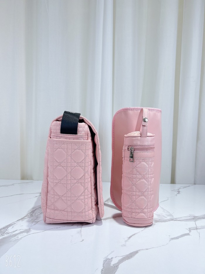 Canvas and split leather baby diaper bag + nursing bottle bag+ cushion, AAA, no box,diaper bag size  40x26x14cm,B98-61