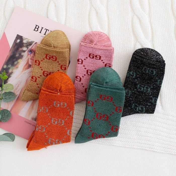 Cotton midtube women's socks, 2 pairs.Free size,CL10-11-15