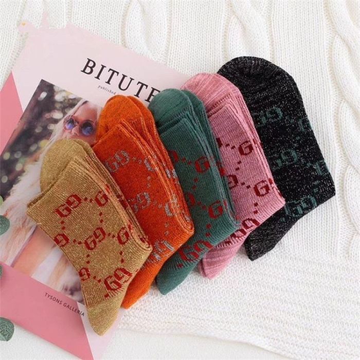 Cotton midtube women's socks, 2 pairs.Free size,CL10-11-15