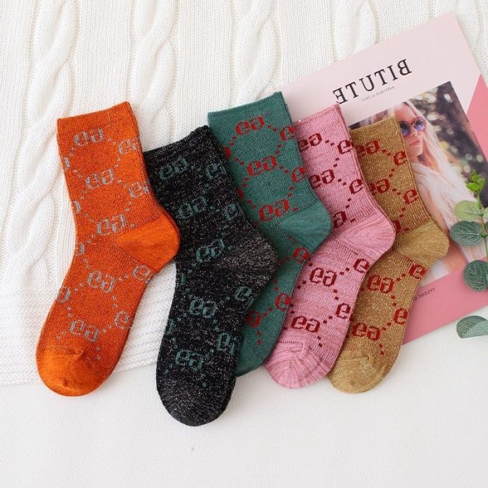Cotton midtube women's socks, 2 pairs.Free size,CL10-11-15