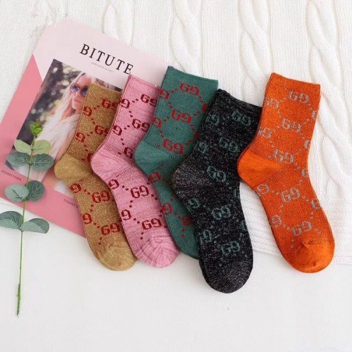 Cotton midtube women's socks, 2 pairs.Free size,CL10-11-15