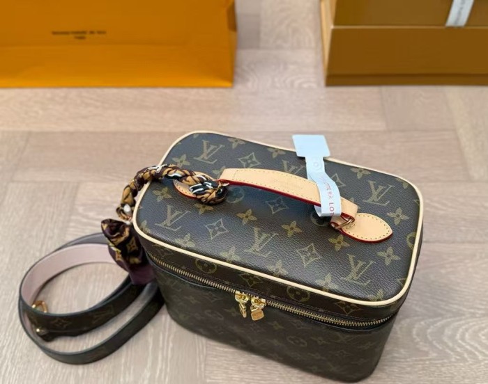 split leather makeup bag ,4A ,size 23x17cm,no box,  B88-109