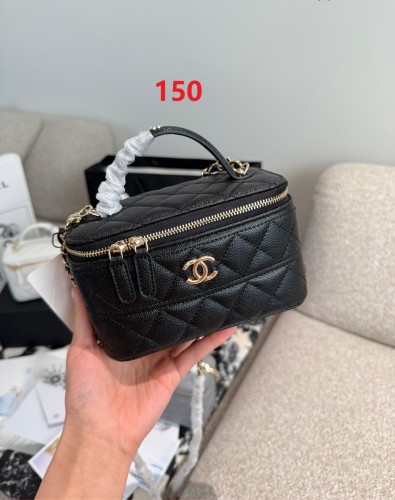 Split leather makeup bag ,4A ,size 17x9.5x8cm,no box,  B75-150