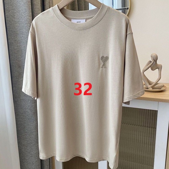 Women men embroidered heart cotton short sleeves t shirt clothes，CL20-32-36